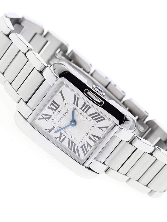 CARTIER Tank Anglaze SM W5310022 Silver Dial Quartz Ladies Watch_943083